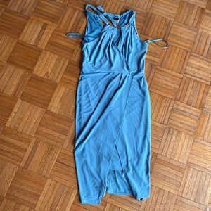 Le Château light blue high neck dress